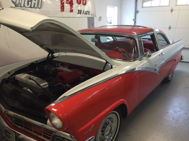 1956 Red and White two tone Ford Crown Victoria 2 door Coupe