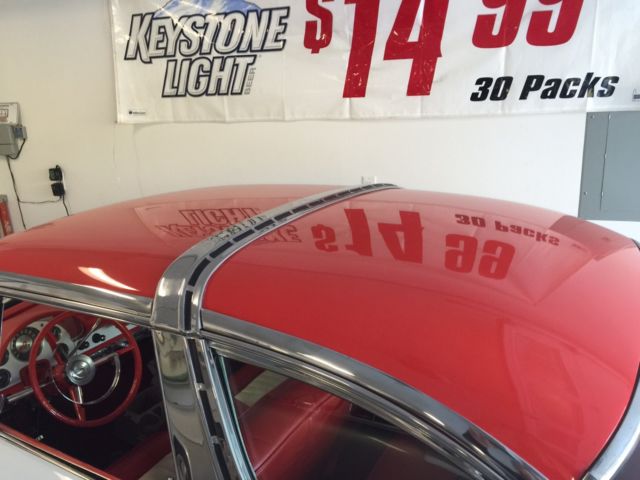 1956 Red and White two tone Ford Crown Victoria 2 door Coupe