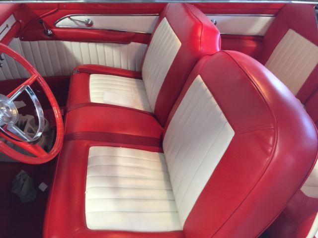 1956 Red and White two tone Ford Crown Victoria 2 door Coupe