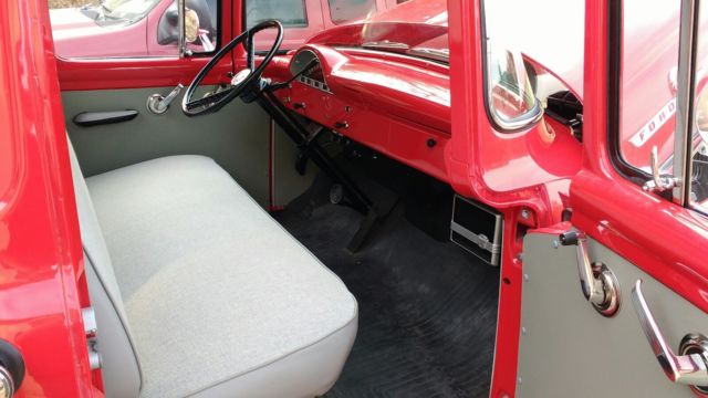 1956 Red Ford F-100 Standard Cab Pickup