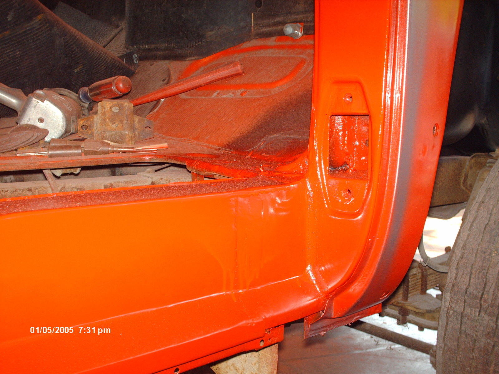 1956 Red Ford F-100 short bed step side