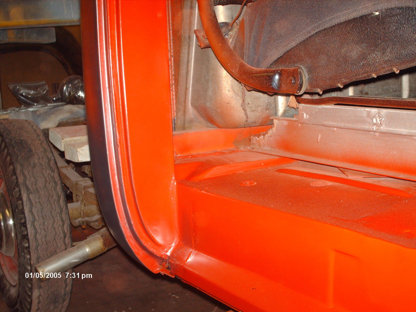 1956 Red Ford F-100 short bed step side