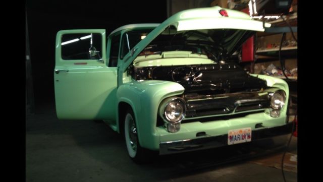 1956 Mint Green & White Ford F-100 Standard Cab Pickup