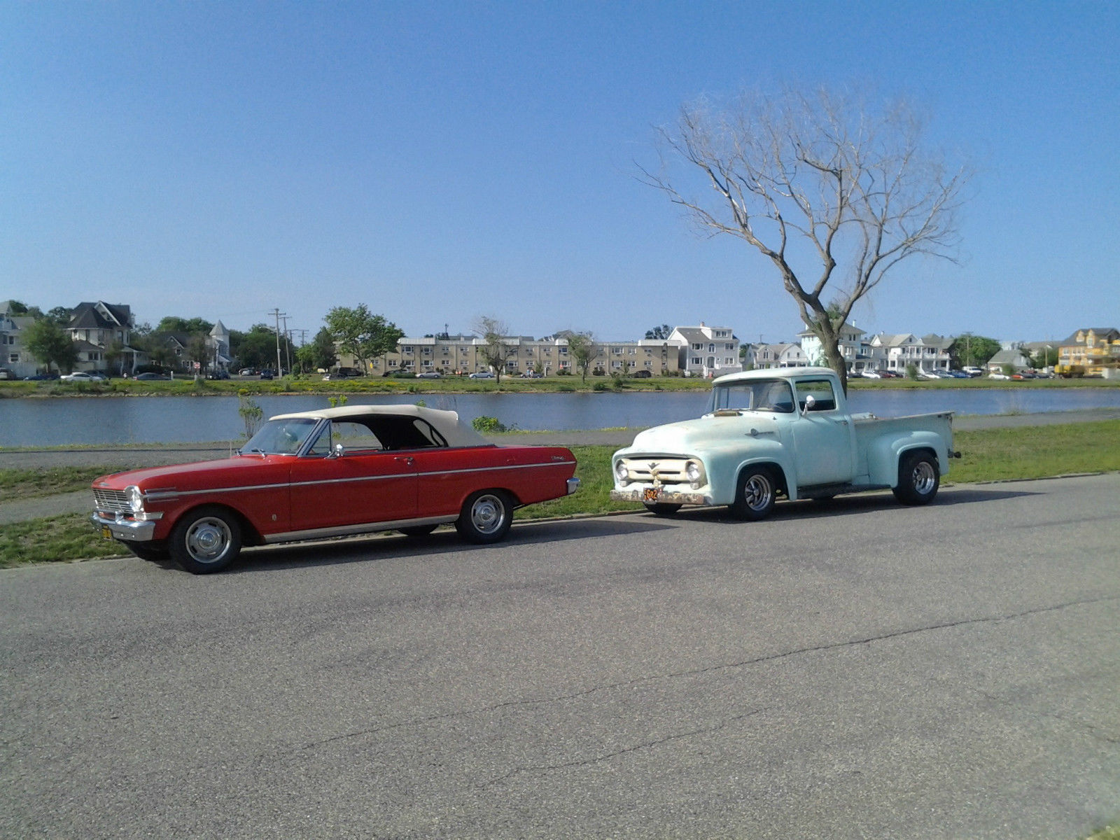 1956 Red Ford F-100 Standard Cab Pickup