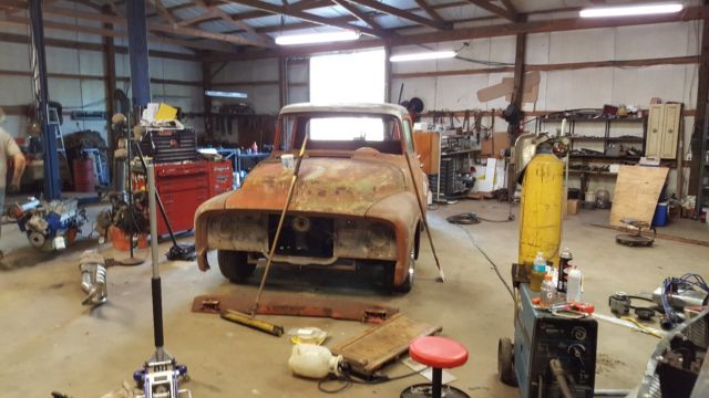 1956 Red Ford F-100 Standard Cab Pickup