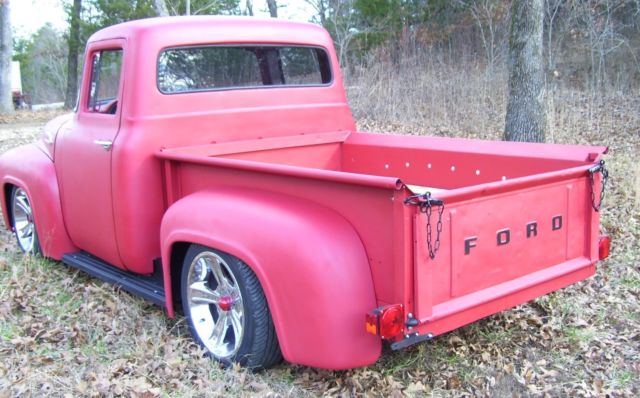 1956 Red Ford F-100 Standard Cab Pickup