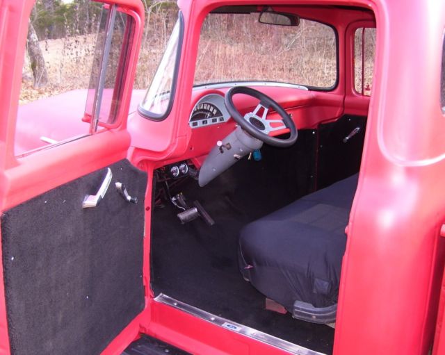 1956 Red Ford F-100 Standard Cab Pickup