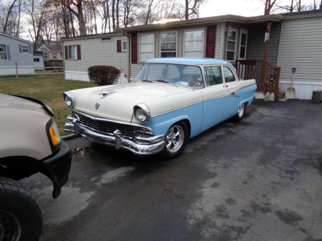 1956 Blue/WHITE Ford Other Sedan