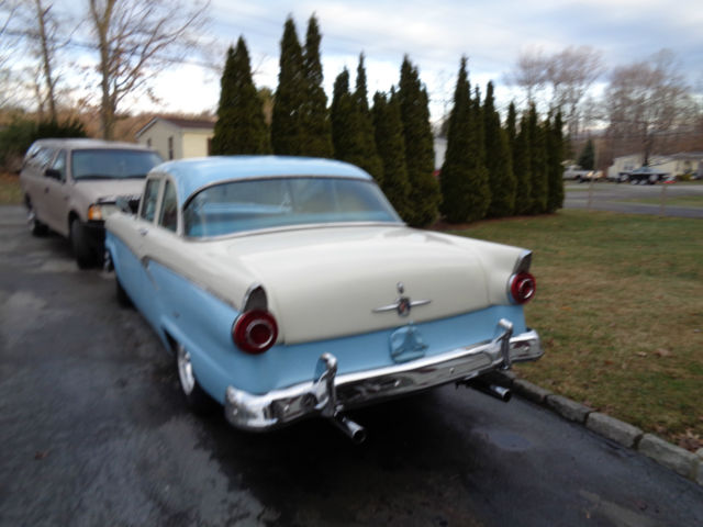 1956 Blue/WHITE Ford Other Sedan
