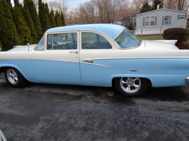1956 Blue/WHITE Ford Other Sedan