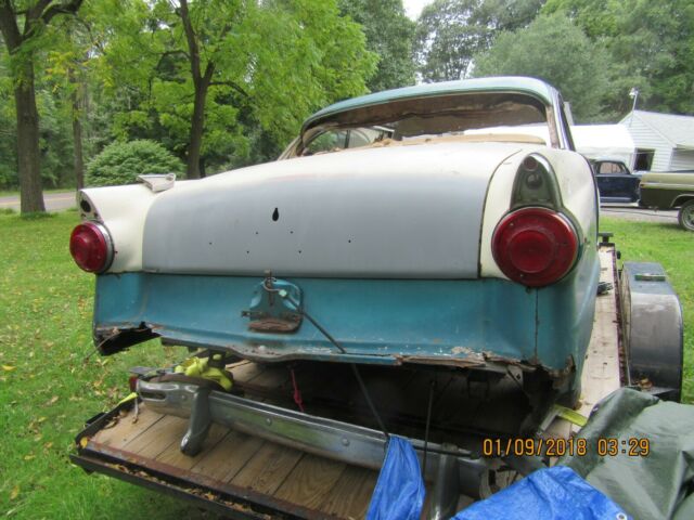 1956 Green wt Ford Fairlane 2dr ht