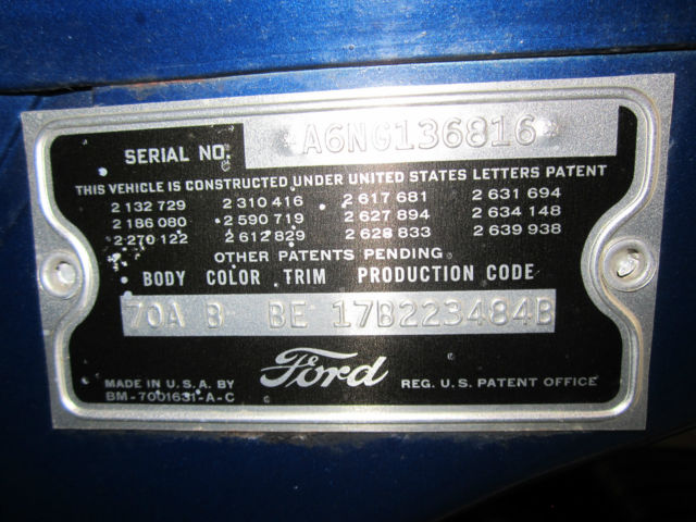 1956 Blue Ford Other Sedan