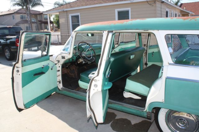 1956 Green and White Ford COUNTRY SEDAN Wagon