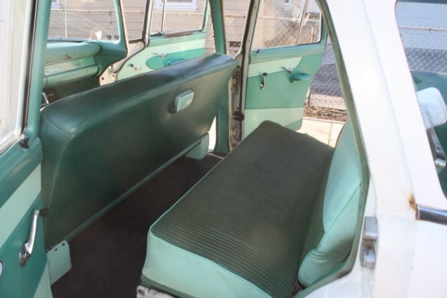 1956 Green and White Ford COUNTRY SEDAN Wagon