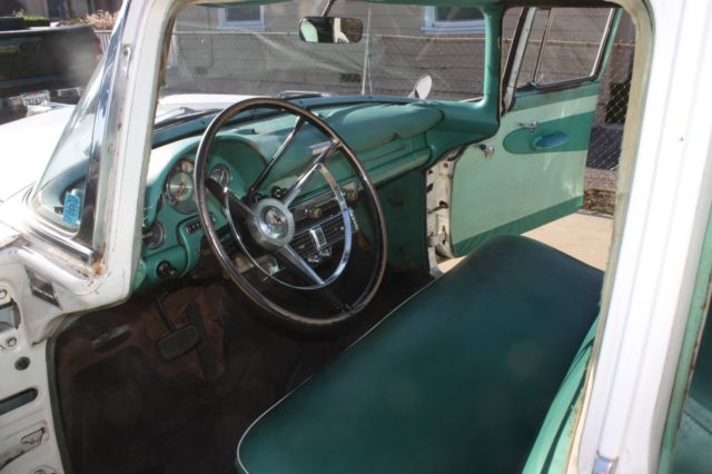 1956 Green and White Ford COUNTRY SEDAN Wagon