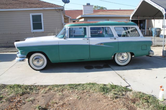 1956 Green and White Ford COUNTRY SEDAN Wagon