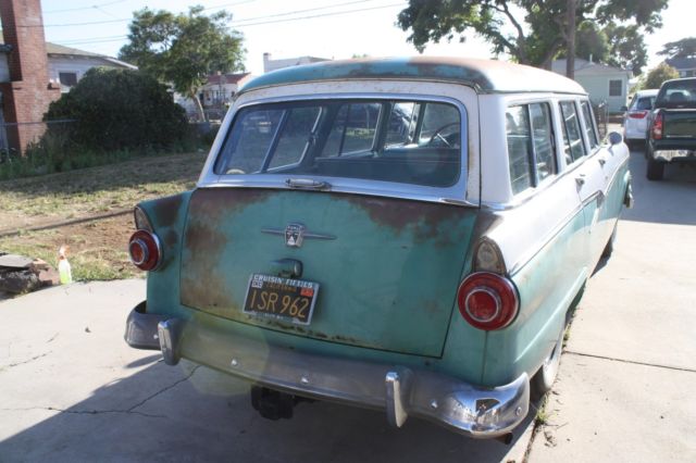1956 Green and White Ford COUNTRY SEDAN Wagon
