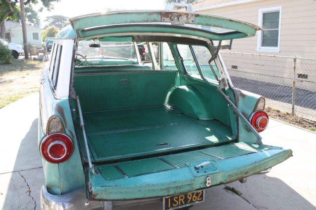 1956 Green and White Ford COUNTRY SEDAN Wagon