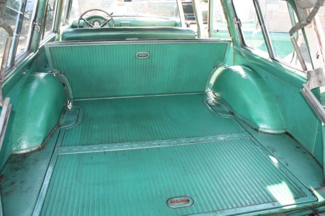 1956 Green and White Ford COUNTRY SEDAN Wagon