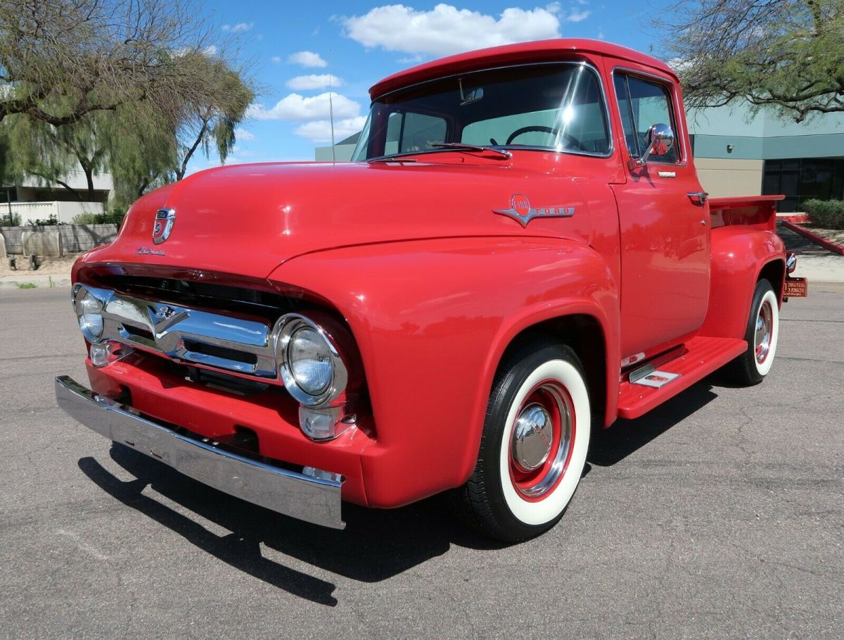1956 Red Ford F-100 Pickup Truck