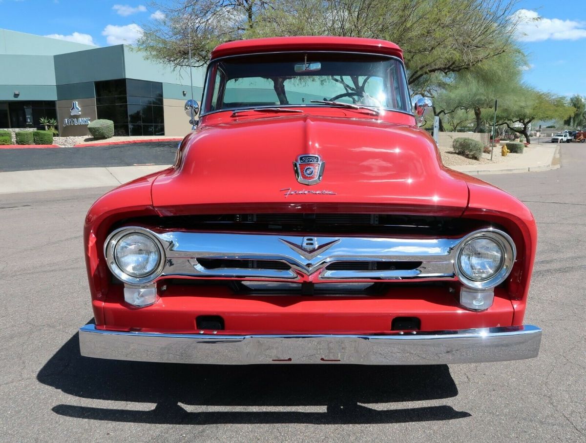 1956 Red Ford F-100 Pickup Truck
