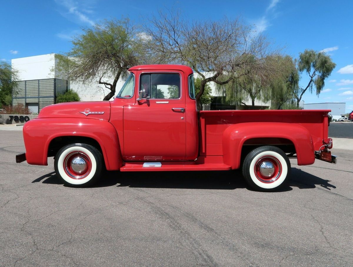 1956 Red Ford F-100 Pickup Truck