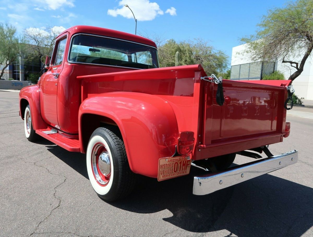 1956 Red Ford F-100 Pickup Truck