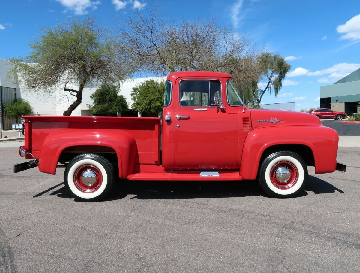 1956 Red Ford F-100 Pickup Truck