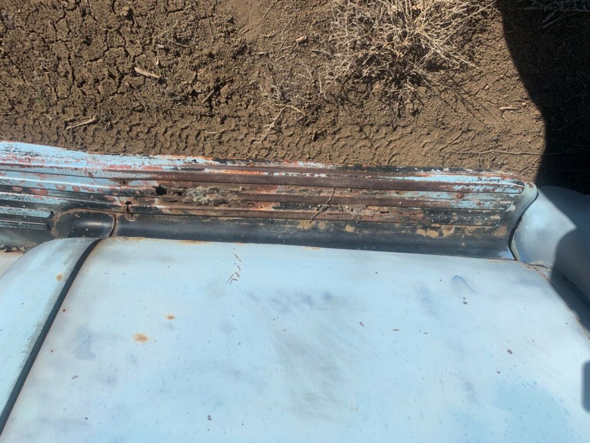 1956 Blue Ford Custom cab truck Hard top