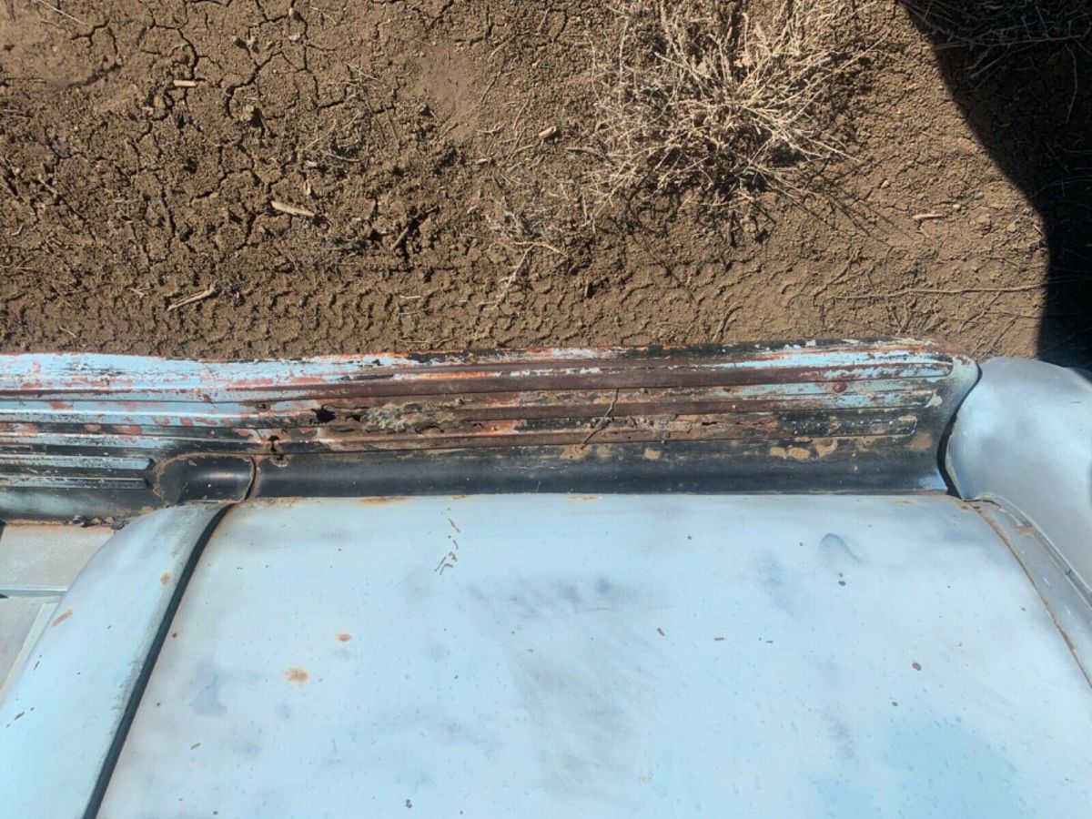 1956 Blue Ford Custom cab truck Hard top