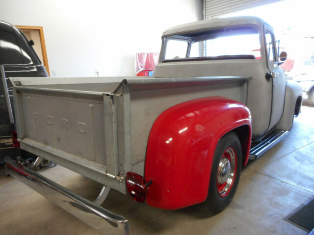 1956 Red Ford F-100 Extended Crew Cab Pickup