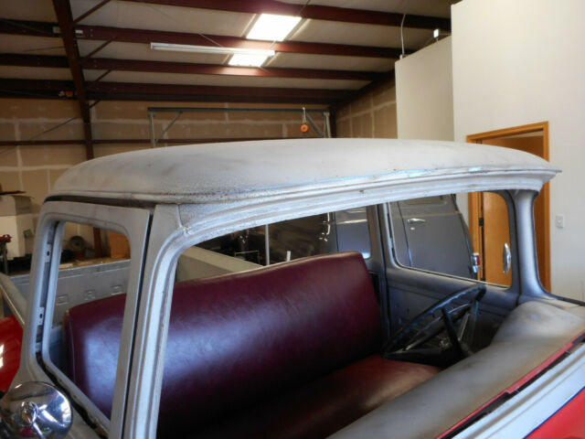 1956 Red Ford F-100 Extended Crew Cab Pickup