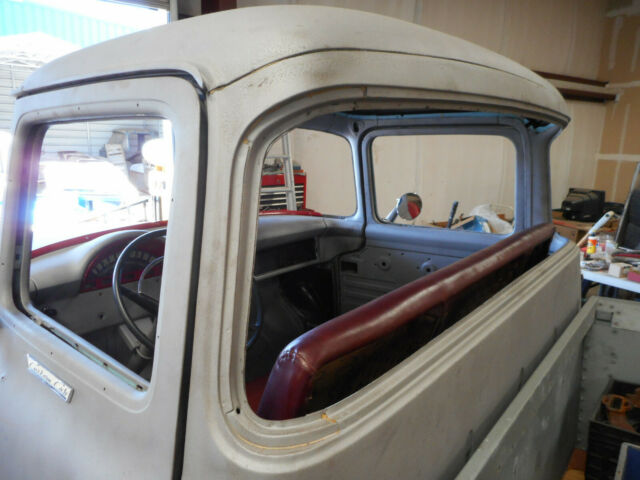 1956 Red Ford F-100 Extended Crew Cab Pickup