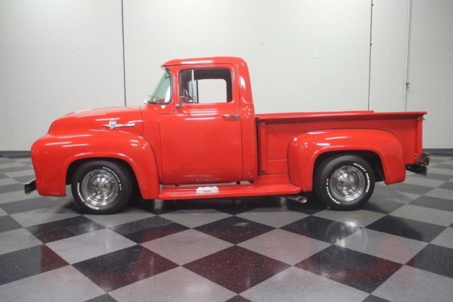 1956 Red Ford F-100 Pickup Truck