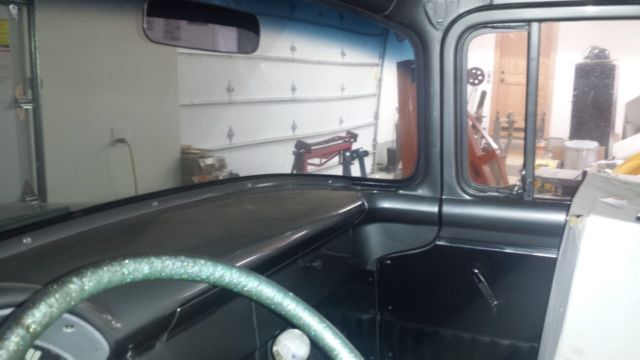 1956 Black with custom flames Ford F-100 Standard Cab Pickup