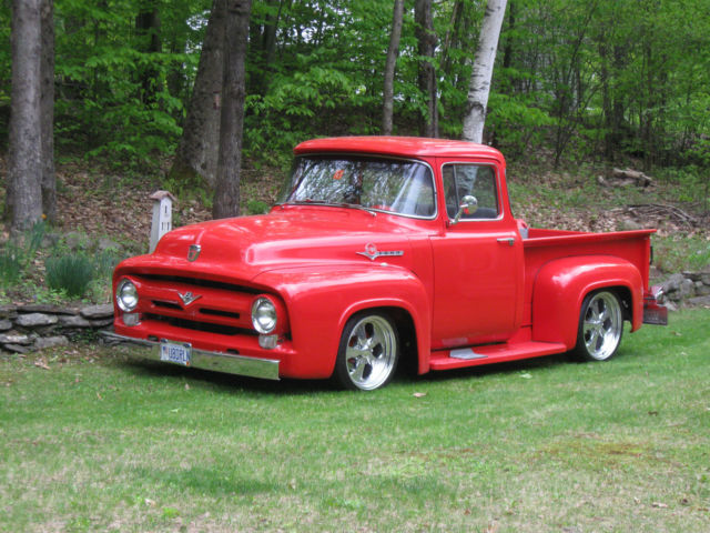 1956 Red Ford F-100 Standard Cab Pickup