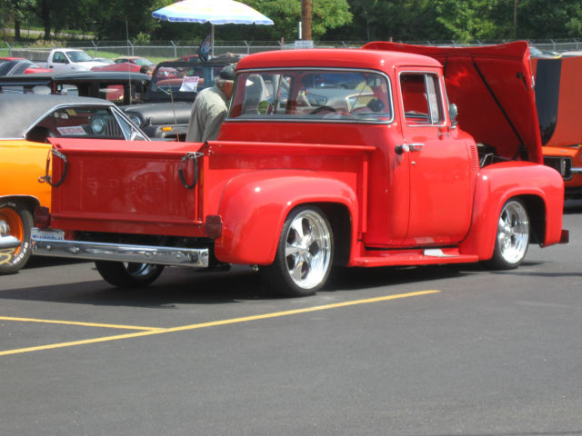 1956 Red Ford F-100 Standard Cab Pickup