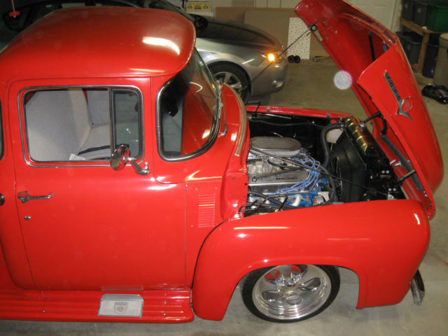 1956 Red Ford F-100 Standard Cab Pickup