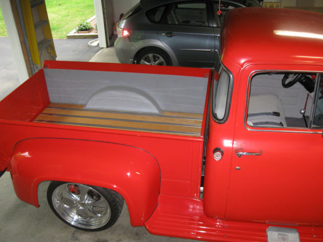 1956 Red Ford F-100 Standard Cab Pickup