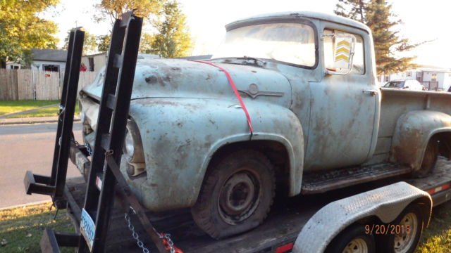 19560000 Blue Ford F-100 Standard Cab Pickup