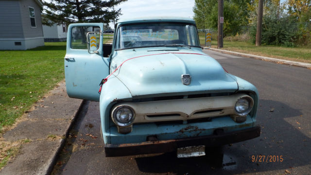 19560000 Blue Ford F-100 Standard Cab Pickup