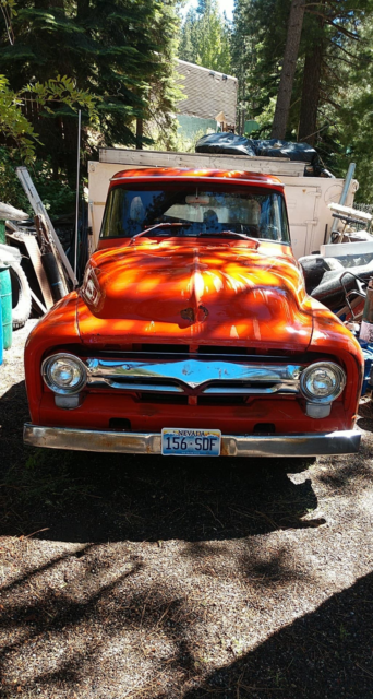 1956 Orange Ford F-100 Standard Cab Pickup