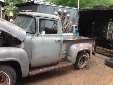 1956 Silver Ford F-100 Pick Up