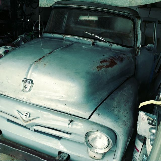 1956 Silver Ford F-100 Pick Up