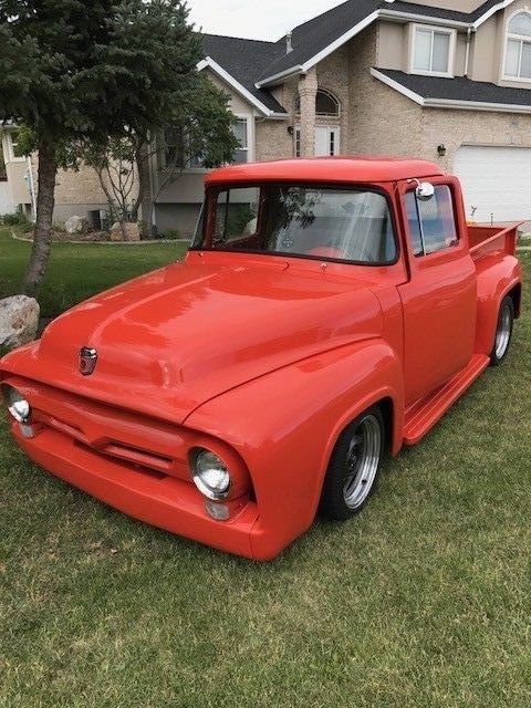 1956 Orange Ford F-100 Standard Cab Pickup