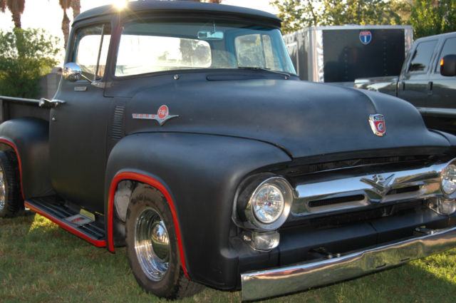 1956 Black Ford F-100 Standard Cab Pickup