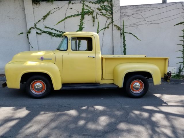 1956 Yellow Ford F-100 pickup
