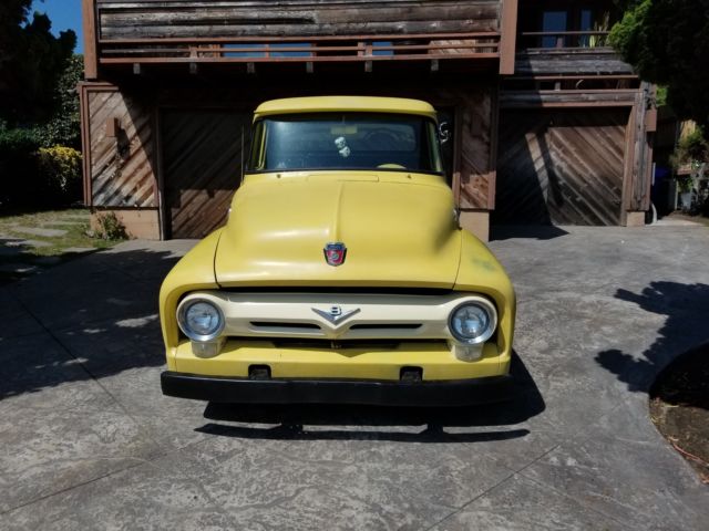 1956 Yellow Ford F-100 pickup