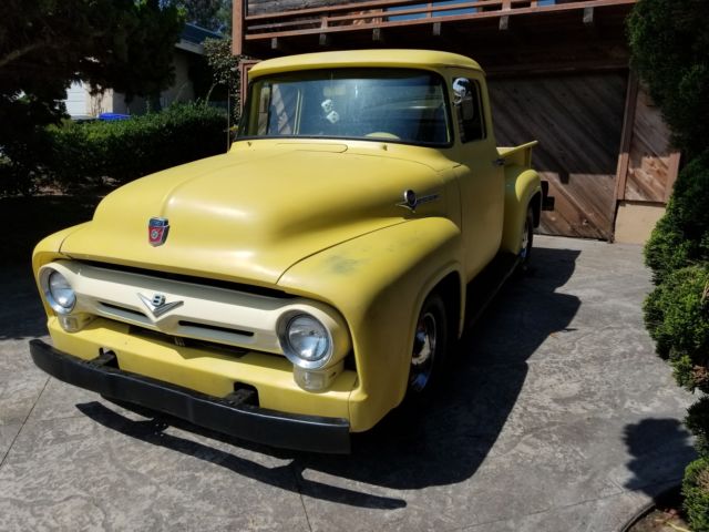 1956 Yellow Ford F-100 pickup