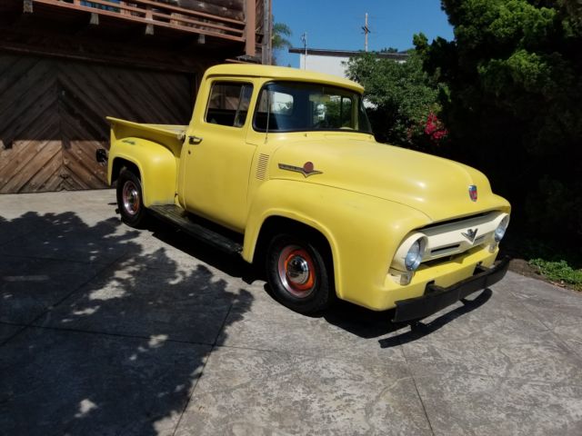1956 Yellow Ford F-100 pickup